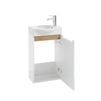 Koupelnová skříňka s umyvadlem Naturel Stilla 39x60x22 cm bílá lesk STILLAD04008UBR