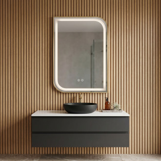 Zrcadlo LED ZONE 70X50 BRUSH GOLD