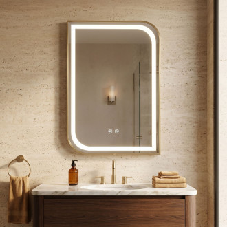 Zrcadlo LED ZONE 80X60 GOLD BRUSH