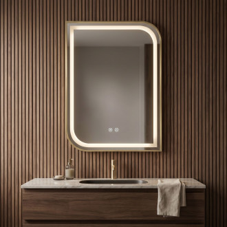 Zrcadlo LED ZONE 80X60 GOLD BRUSH