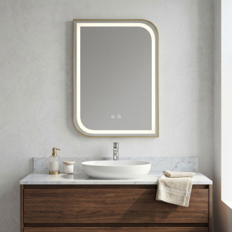 Zrcadlo LED ZONE 80X60 GOLD BRUSH