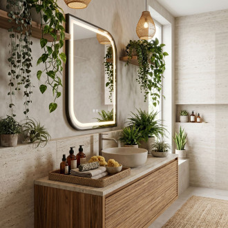 Zrcadlo LED ZONE 70X50 BLACK