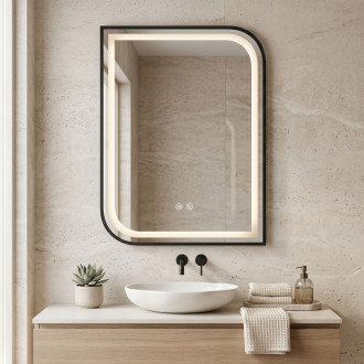 Zrcadlo LED ZONE 70X50 BLACK