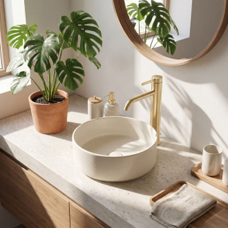 Koupelnová baterie Rea Rivo Brush Gold