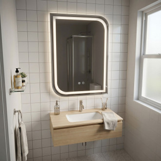 Zrcadlo LED ZONE 70x50  BRUSH NICKEL