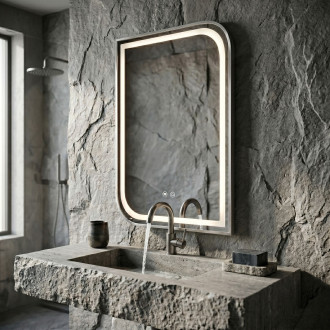 Zrcadlo LED ZONE 70x50  BRUSH NICKEL