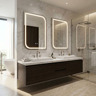 Zrcadlo LED ZONE 70x50  BRUSH NICKEL