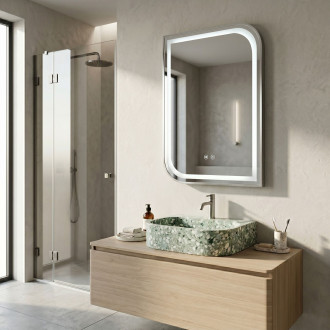 Zrcadlo LED ZONE 70x50  BRUSH NICKEL