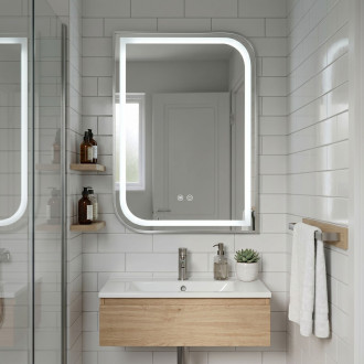 Zrcadlo LED ZONE 80x60  BRUSH NICKEL