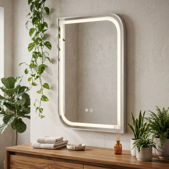 Zrcadlo LED ZONE 80x60  BRUSH NICKEL