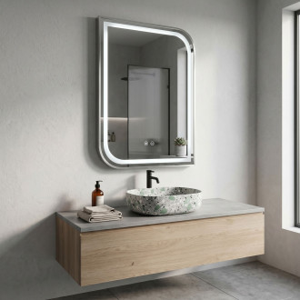 Zrcadlo LED ZONE 80x60  BRUSH NICKEL