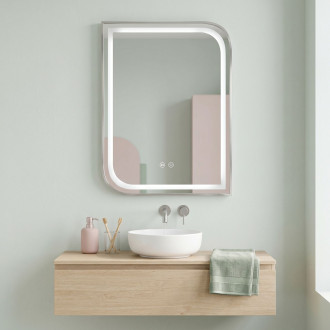 Zrcadlo LED ZONE 80x60  BRUSH NICKEL