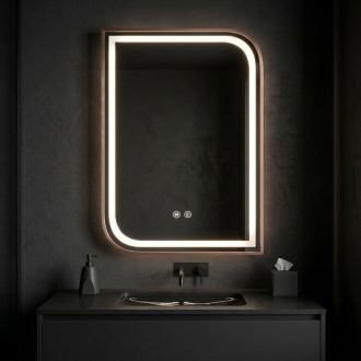 Zrcadlo LED ZONE 80x60 BRUSH  ROSE GOLD