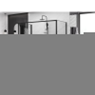 Mexen Exo-3S kabina prysznicowa 3-ścienna rozsuwana 190 x 75 cm, transparent, czarna - 8152-190-075-70-00-3S