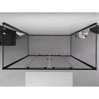 Mexen Exo-3S kabina prysznicowa 3-ścienna rozsuwana 190 x 85 cm, transparent, czarna - 8152-190-085-70-00-3S