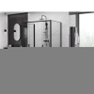 Mexen Exo-3S kabina prysznicowa 3-ścienna rozsuwana 140 x 95 cm, transparent, czarna - 8152-140-095-70-00-3S