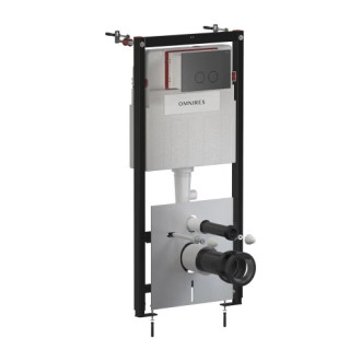 Omnires STRONGFRAME podomítkový modul ECO + tlačítko, grafit kartáčovaný STFWCECO1R45-RGR