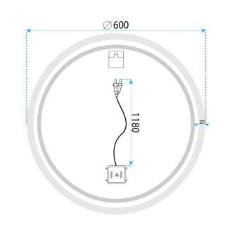 Rea Zrcadlo LED BLUETOOTH FFJ 60cm HOM-06501