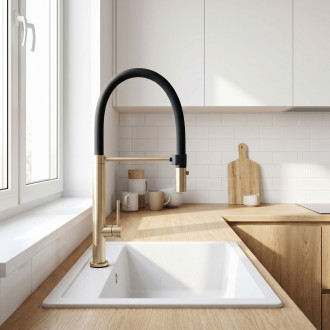 Kuchyňská baterie REA Viera - gold brush