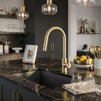 Kuchyňská baterie REA Ontario Brush Gold