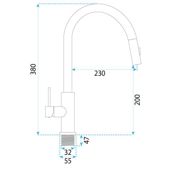 Kuchyňská baterie REA Ontario Brush Gold