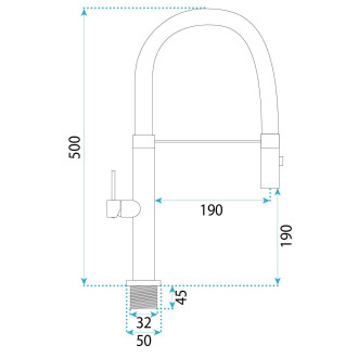 Kuchyňská baterie REA Viera Titanum