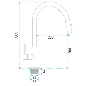 Kuchyňská baterie REA Ontario Black