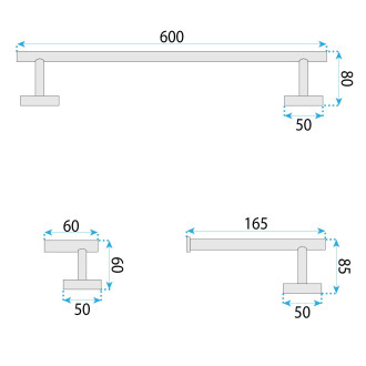 Sada koupelnových doplňků  Ari Brush Nickel 4 díly