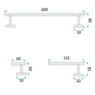 Sada koupelnových doplňků  Ari Titan 4 díly