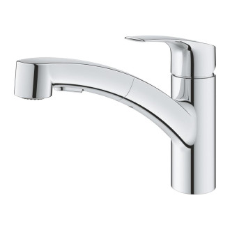 Dřezová baterie Grohe Eurosmart s vytahovací sprškou, 2 proudy chrom 1012310000