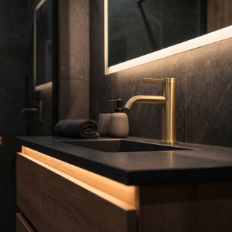 Koupelnová baterie Rea Rivo Brush Gold