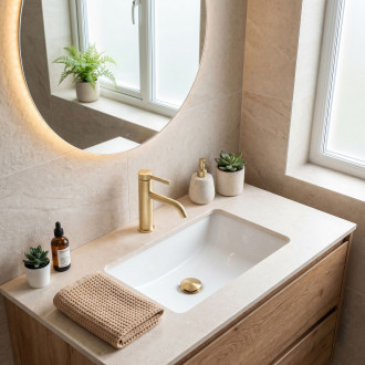 Koupelnová baterie Rea Rivo Brush Gold