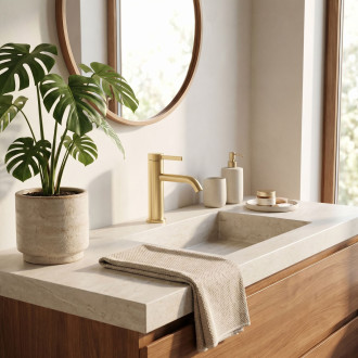 Koupelnová baterie Rea Rivo Brush Gold