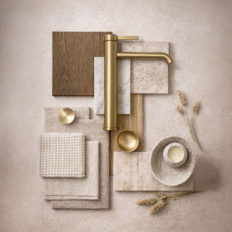 Koupelnová baterie Rea Rivo Brush Gold