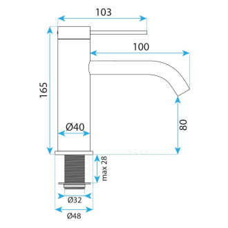 Koupelnová baterie Rea Rivo Brush Gold