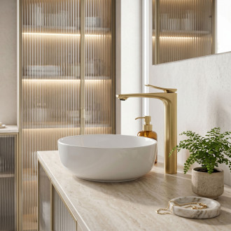 Umyvadlová baterie PREMIUM REA Vision Brush Gold High