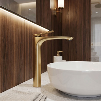 Umyvadlová baterie PREMIUM REA Vision Brush Gold High