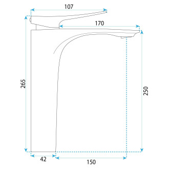 Umyvadlová baterie PREMIUM REA Vision Brush Gold High
