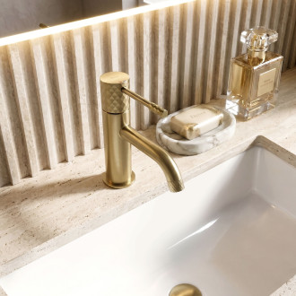 REA Umyvadlová baterie Rea Lungo Diamond Brush Gold REA-B9843