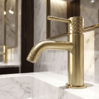 Umyvadlová baterie Rea Lungo Diamond Brush Gold