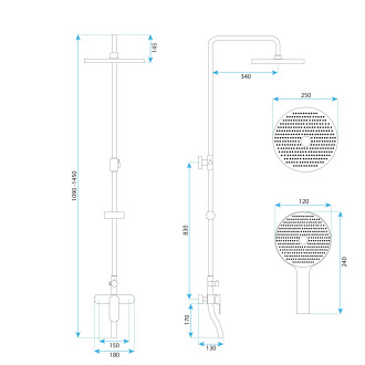 Sprchový set REA DROP Titan