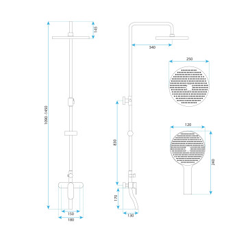 Sprchový set REA DROP Titan