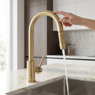 Kuchyňská baterie Rea Fresh Touch Brush Gold