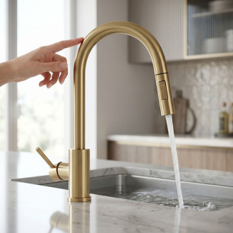Kuchyňská baterie Rea Fresh Touch Brush Gold