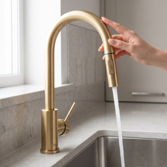 Kuchyňská baterie Rea Fresh Touch Brush Gold