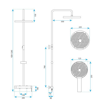 Sprchový set Rea Rivo Brush Copper