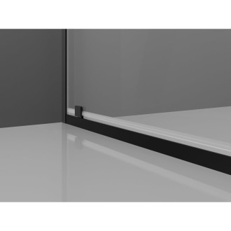 Mexen Exo-3S kabina prysznicowa 3-ścienna uchylna 100 x 90 cm, transparent, czarna - 8181-100-090-70-00-3S