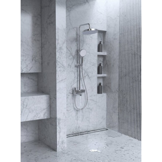 Sprchový sloup s pákovou baterií, otočné ramínko, chrom