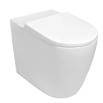 TURKU WC kombi mísa, Vortex Rimless, zvýšený sedák 64x38 cm, spodní/zadní odpad, bílá