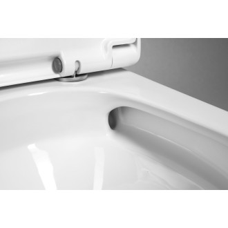TURKU WC kombi mísa, Vortex Rimless, zvýšený sedák 64x38 cm, spodní/zadní odpad, bílá